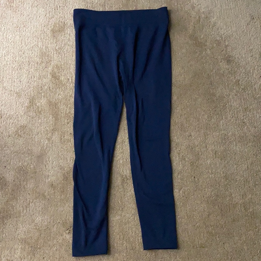 Navy Fleece Lined Leggings